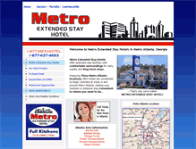 Tablet Screenshot of metroextendedstay.com